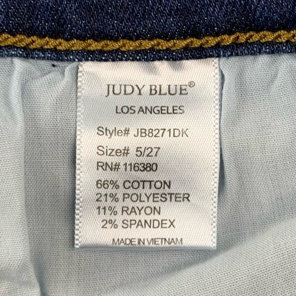 Judy Blue Women's Relaxed Fit Distressed Denim Jeans Style JB8271DK Size: 5/27 - Picture 14 of 15